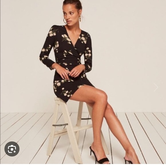 NWT Reformation Zircon Contessa Mini Wrap Dress - Picture 3 of 9